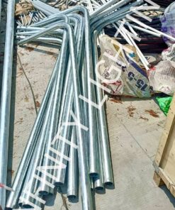 งานเสาไฟถนน สูง 6 เมตร กิ่งเดี่ยว และ กิ่งคู่ ชุบกัลวาไนซ์  พร้อม เจโบลท์ M25x400mm. ชุบกัลวาไนซ์
