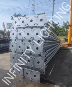 งานเสากลม 3" สูง 6 เมตร ไม่มีกิ่งปลาย 2" ชุบกัลวาไนซ์