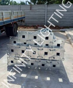 งานเสาเหลี่ยม 3"×3" สูง 6 เมตร ไม่มีกิ่งปลาย 2"  เชื่อมปิดปลาย ชุบกัลวาไนซ์