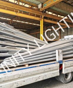 งานเสาไฟถนนสูง 6 เมตร กิ่งเดี่ยว ชุบกัลวาไนซ์ + Service door กันน้ำ