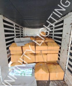 งานเสาไฟสนามพร้อมโคม 2.5" สูง 3 เมตร พ่นสีดำ