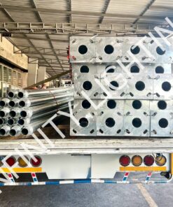 งานเสากลม 4" สูง 6 เมตร ไม่มีกิ่งปลาย 2.5" ชุบกัลวาไนซ์