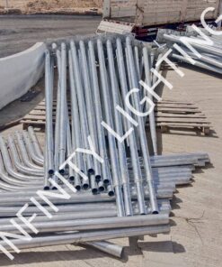 งานเสาเตเปอร์ สูง 5.7 เมตร ไม่มีกิ่ง ชุบกัลวาไนซ์