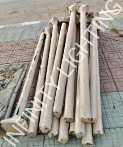 งานเสาไฟจราจร พร้อมป้ายไฟกระพริบโซล่าเซลล์