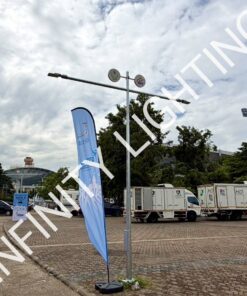 งานเสาไฟถนน สูง 3-7 เมตร กิ่งเดี่ยว และ กิ่งคู่ พร้อมประกับยึดป้าย + Service door กันน้ำ ชุบกัลวาไนซ์ (ผลิตตามแบบลูกค้า)