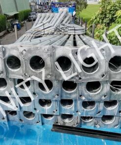 งานเสาไฟถนน สูง 6 เมตร กิ่งเดี่ยว ชุบกัลวาไนซ์ พร้อมสายไฟ