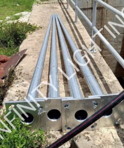 งานเสาไฟถนน สูง 6 เมตร กิ่งเดี่ยว ชุบกัลวาไนซ์ พร้อมโคมถนน LED 100W 6500K