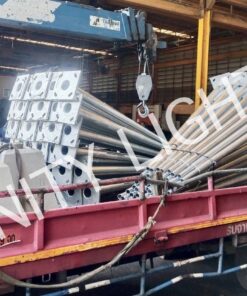 งานเสาไฟถนน สูง 3 เมตร กิ่งเดี่ยว และ กิ่งคู่ ชุบกัลวาไนซ์  พร้อมตอม่อฐานรากเสาไฟ ขนาด 300x600x600mm. ระยะน็อต 200mm.